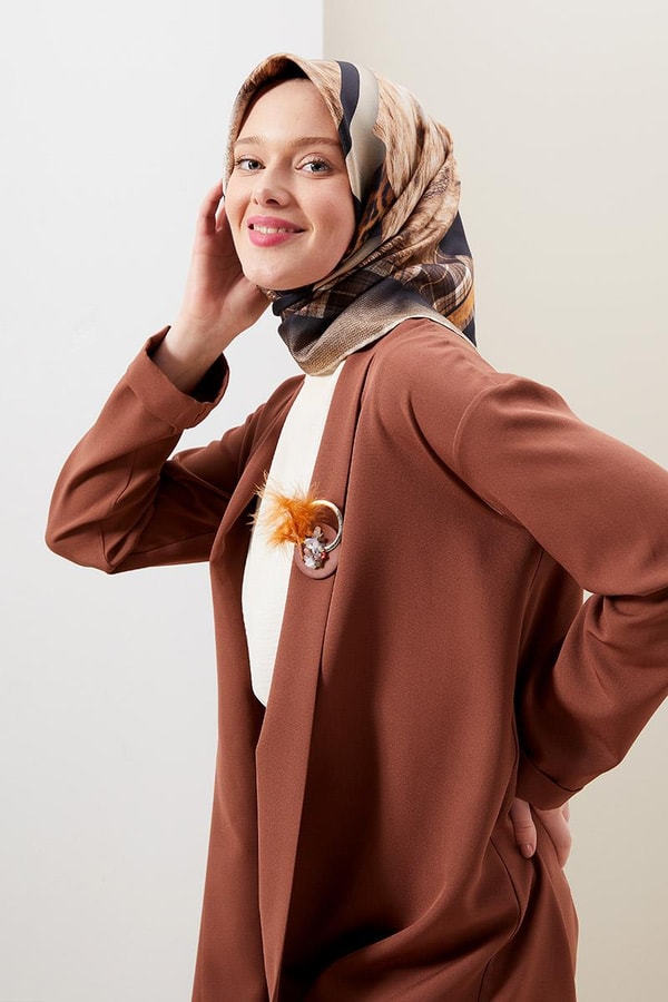 LevidorLevidor Toprak Broş Detaylı Tunik Takım