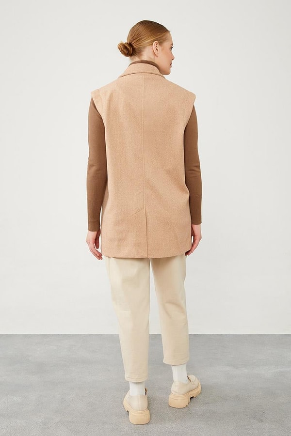 LevidorLevidor Toprak Düğme Kapamalı Yelek