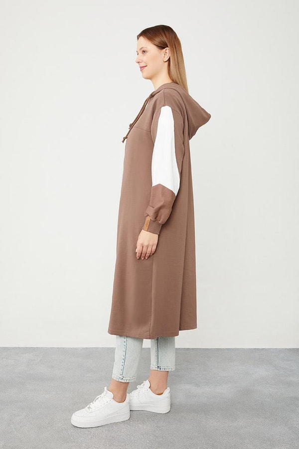 LevidorLevidor Toprak Kapuşonlu Fermuar Kapamalı Kap