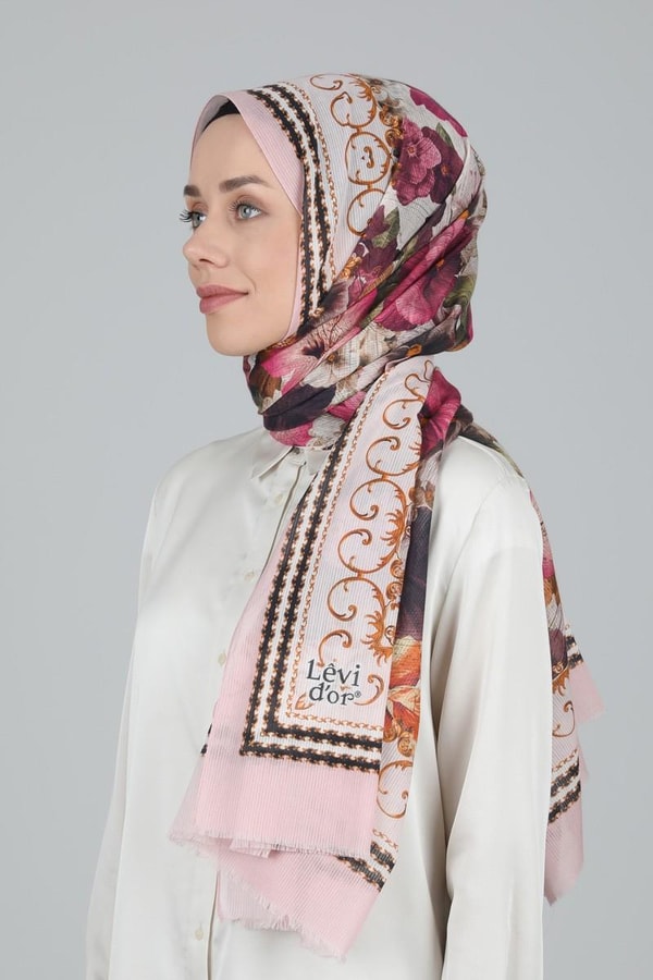 LevidorLevidor Toz Pembe Pamuk Şal