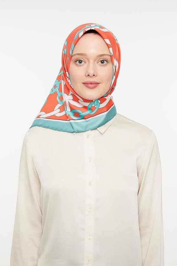 LevidorLevidor Turkuaz Trend Twill Eşarp