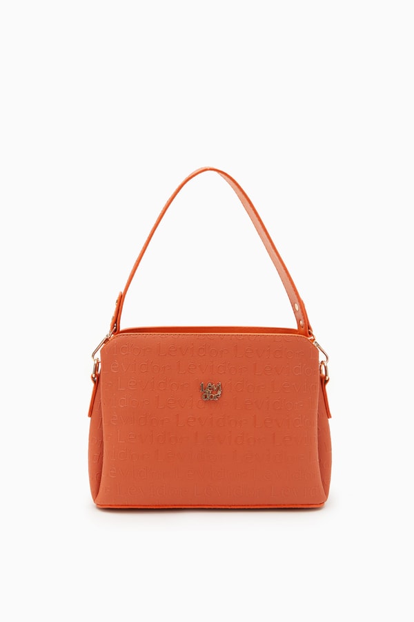 LevidorLevidor Turuncu Basıkılı El Çantası