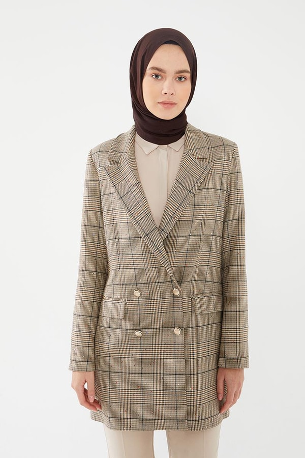 LevidorLevidor Turuncu Ekose Ceket