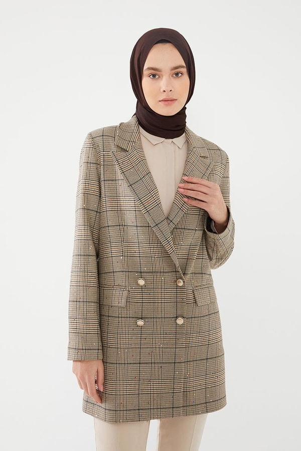 LevidorLevidor Turuncu Ekose Ceket