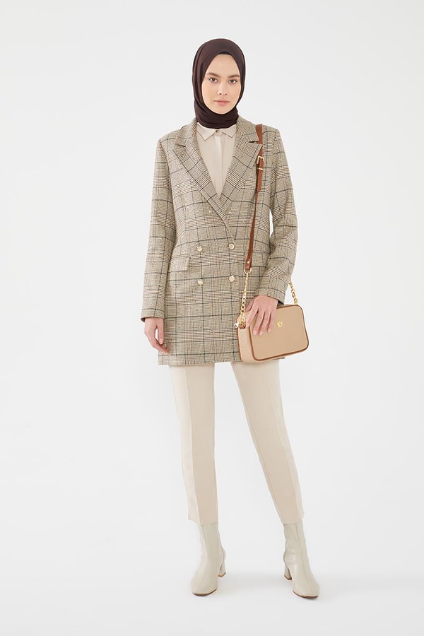 LevidorLevidor Turuncu Ekose Ceket