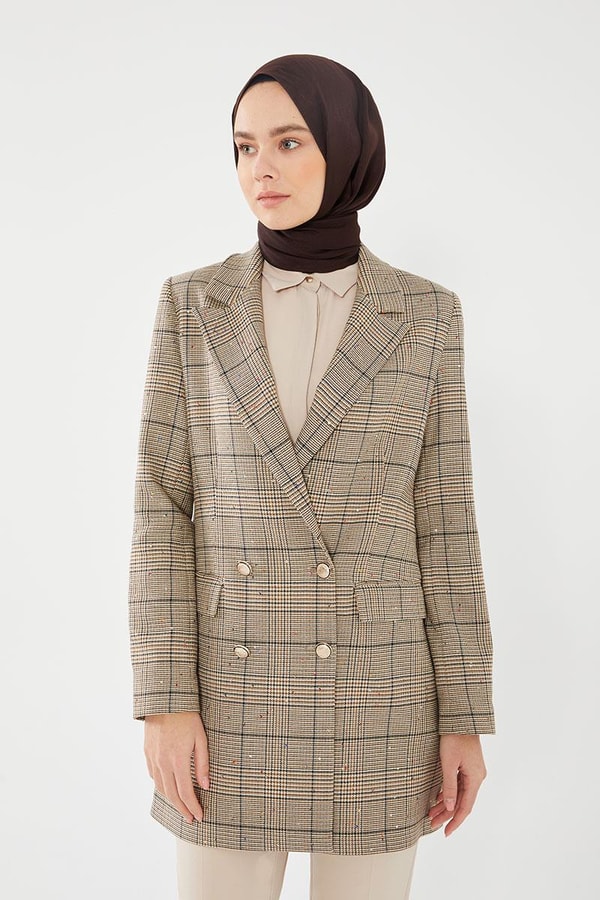 LevidorLevidor Turuncu Ekose Ceket