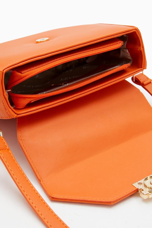 LevidorLevidor Turuncu Geometrik Model El Çantası