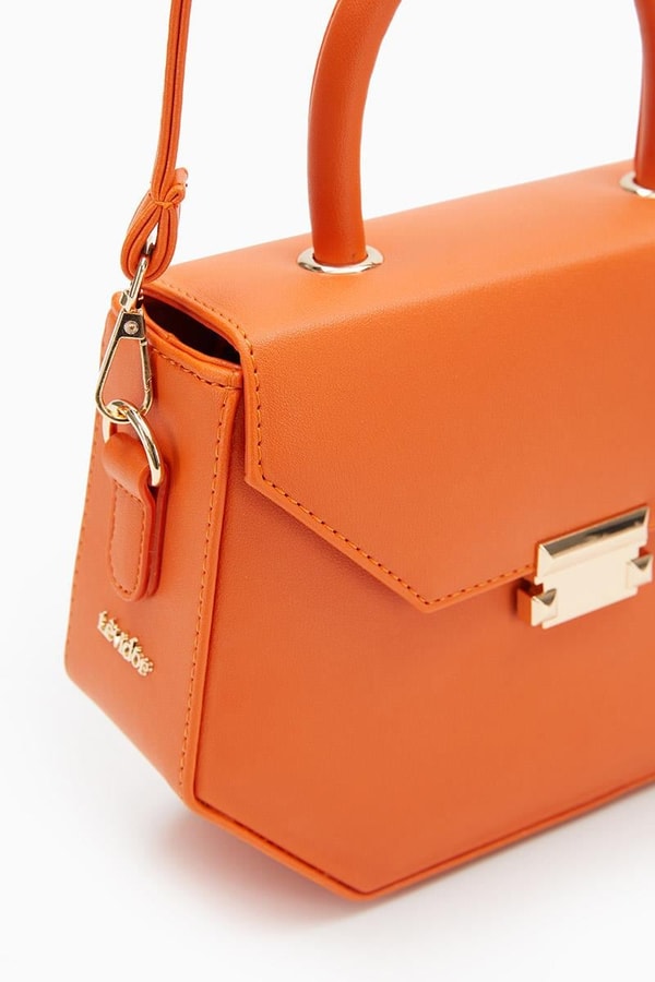 LevidorLevidor Turuncu Geometrik Model El Çantası