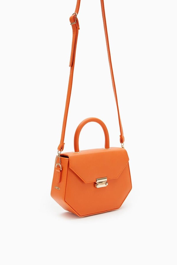 LevidorLevidor Turuncu Geometrik Model El Çantası