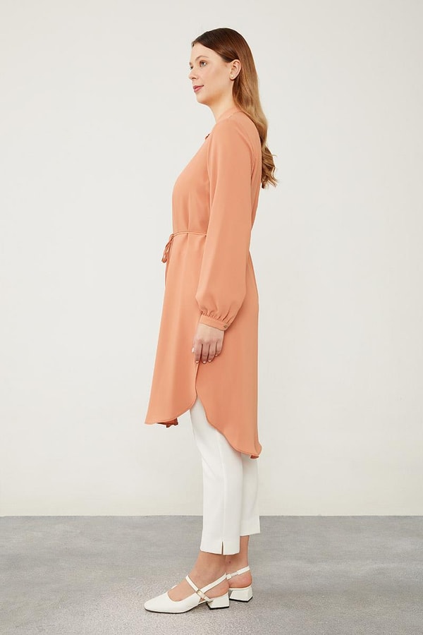 LevidorLevidor Turuncu Önü Düğmeli Tunik