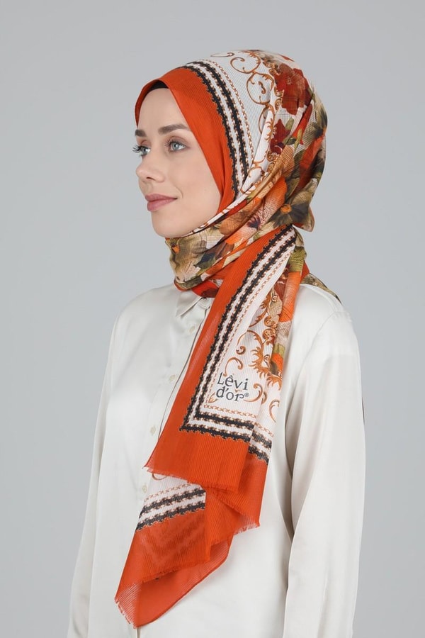 LevidorLevidor Turuncu Pamuk Şal
