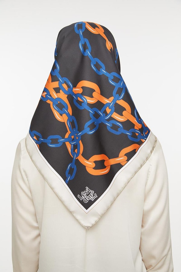 LevidorLevidor Turuncu Trend Twill Eşarp