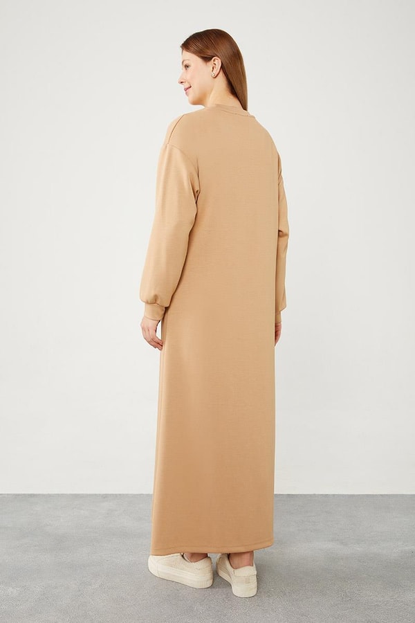 LevidorLevidor Vizon Bisiklet Yaka Kolları Ribanalı Elbise