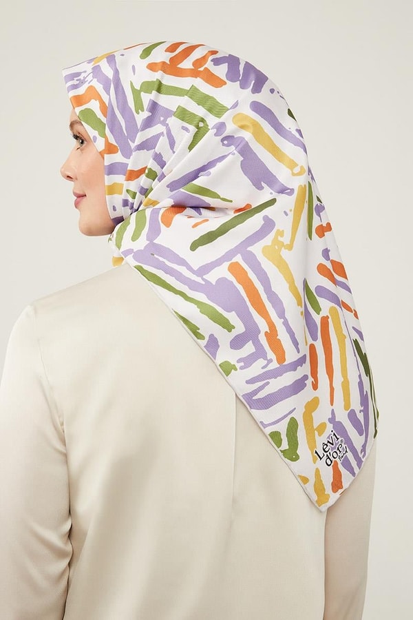 LevidorLevidor Vizon Fırça Desen Twill Eşarp
