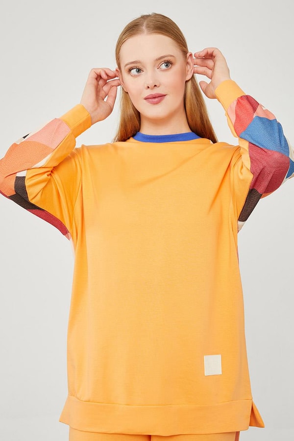 LevidorLevidor Yavruağzı Bisiklet Yaka Geometrik Desen Spor Takım