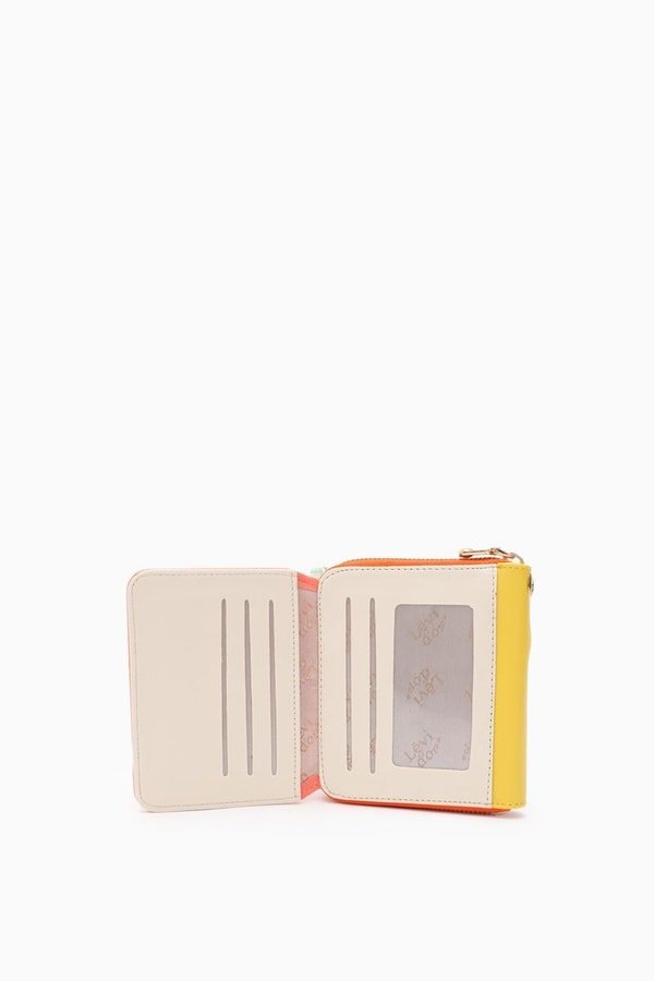 LevidorLevidor Yeşil Çok Renkli Çıtçıtlı Kartlık Bölmeli Mini Cüzdan