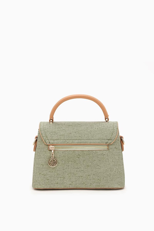 LevidorLevidor Yeşil Kumaş Dokulu El Çantası