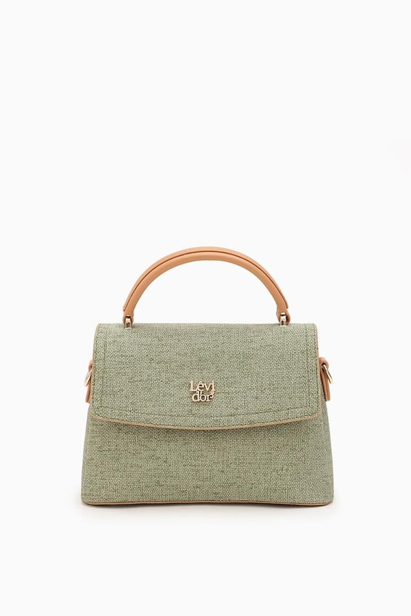 LevidorLevidor Yeşil Kumaş Dokulu El Çantası