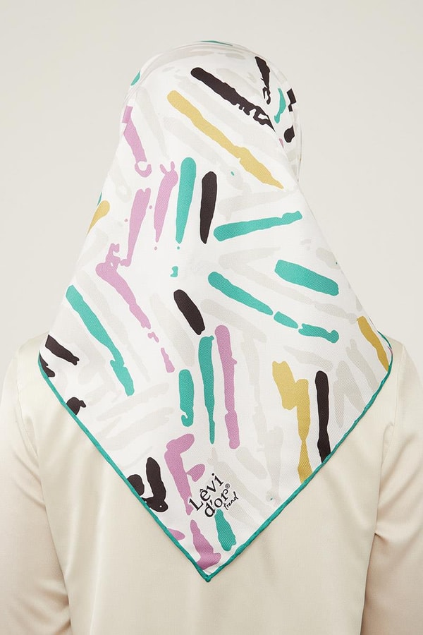 LevidorLevidor Zümrüt Fırça Desen Twill Eşarp