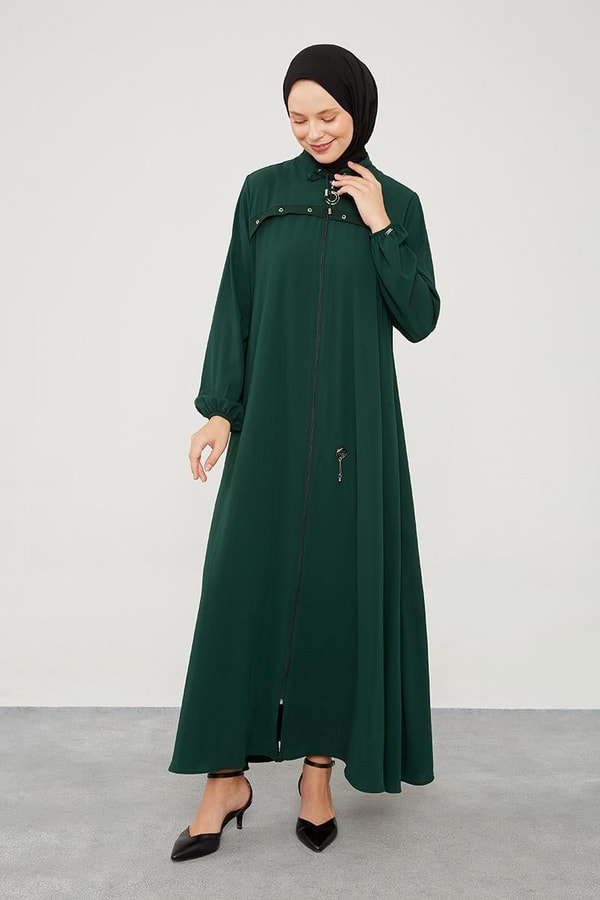 LevidorLevidor Zümrüt Kuş Gözü Detaylı Ferace