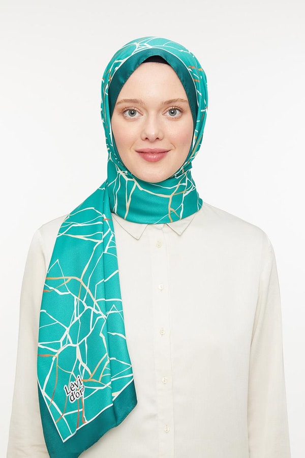 LevidorLevidor Zümrüt Yeşili Twill Şal