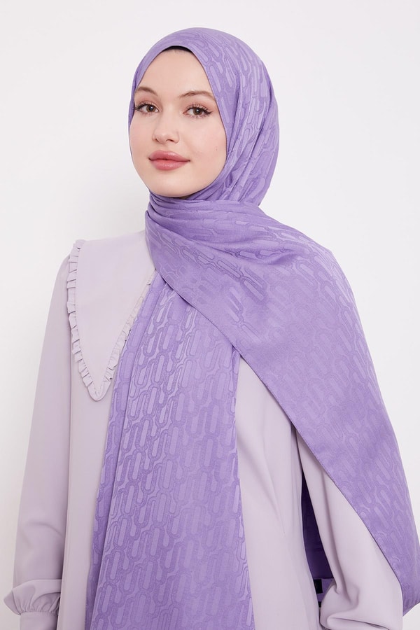 LevidorLila Ataç Desen Blue Jakar Şal