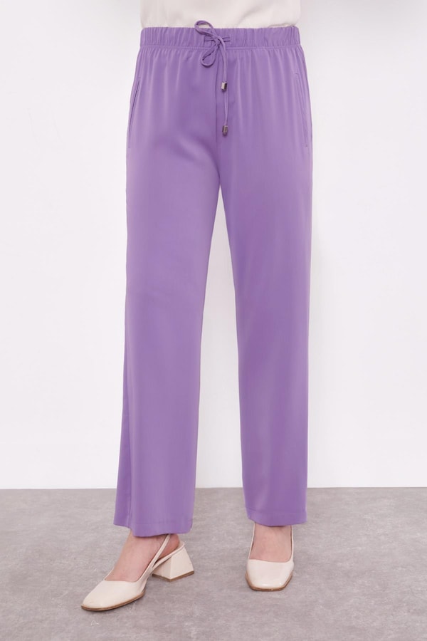 LevidorLila Beli Lastikli Spor Pantolon