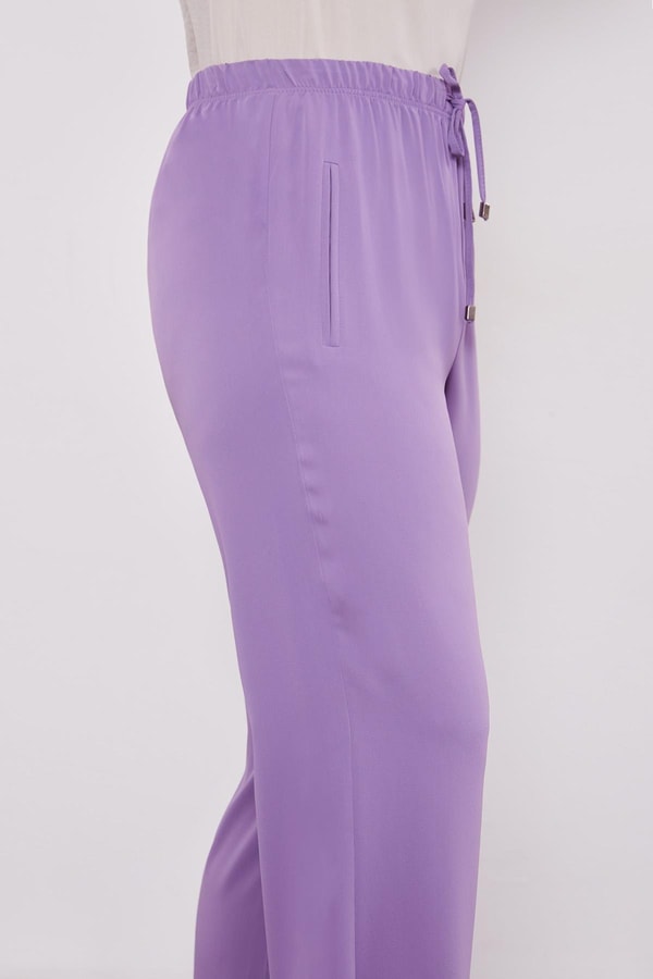 LevidorLila Beli Lastikli Spor Pantolon