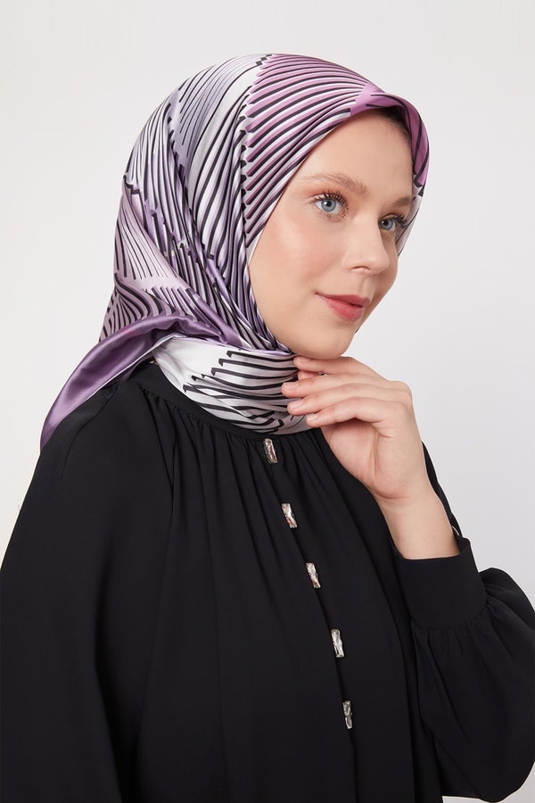 LevidorLila Izgara Desen Cool Eşarp