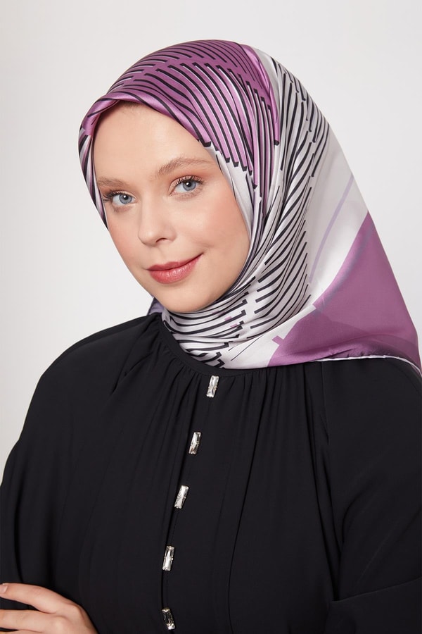 LevidorLila Izgara Desen Cool Eşarp