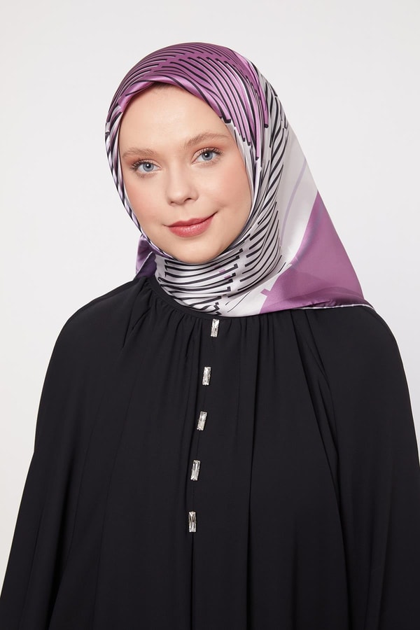 LevidorLila Izgara Desen Cool Eşarp