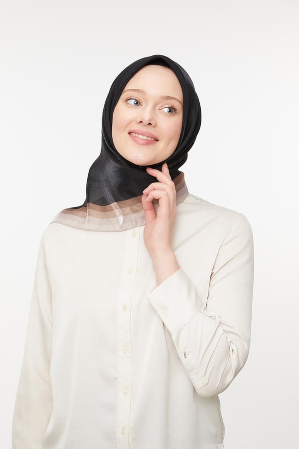 LevidorMat Siyah Kehribar Eşarp