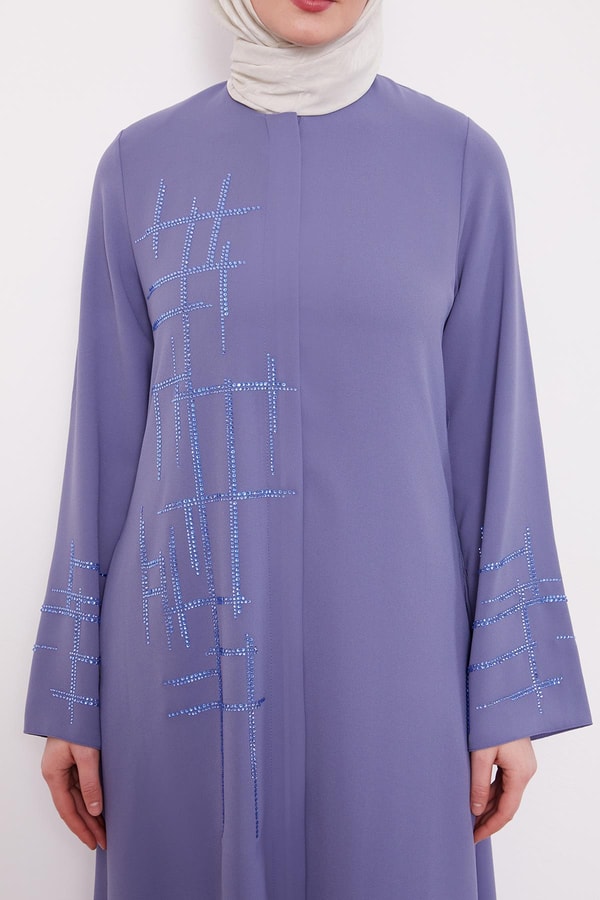 LevidorMavi Taş Yapıştırmalı Ferace