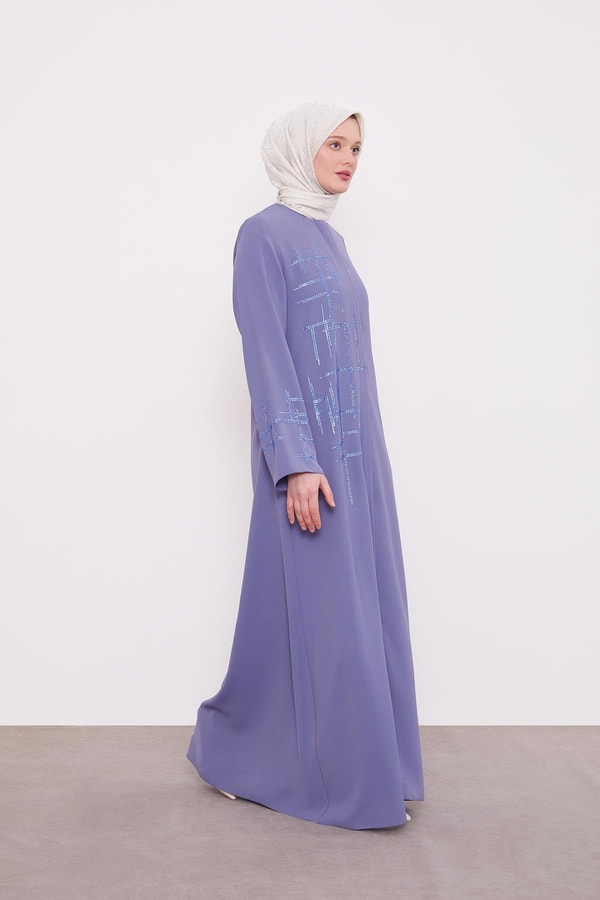 LevidorMavi Taş Yapıştırmalı Ferace