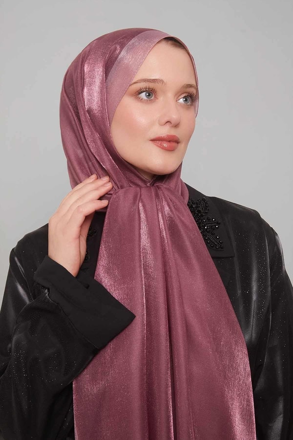 LevidorMenekşe Şerit Desen Kehribar Şal
