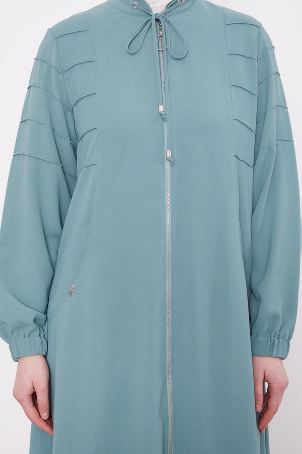 LevidorMint Yeşili Hakim Yaka Ferace