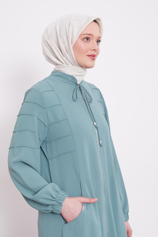 LevidorMint Yeşili Hakim Yaka Ferace