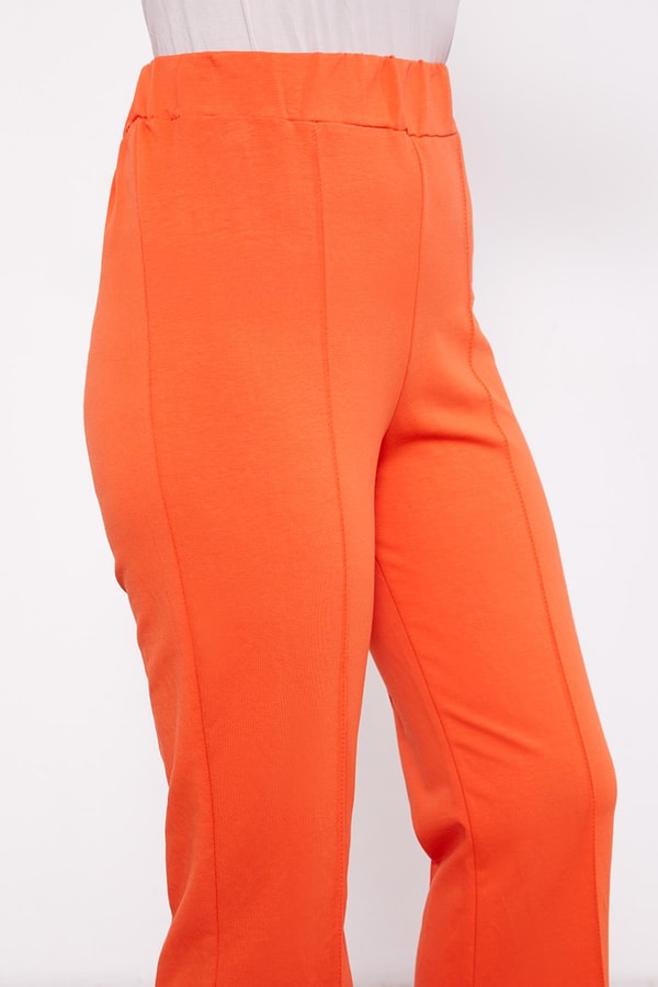 LevidorOranj Geniş Paça Beli Lastikli Spor Pantolon