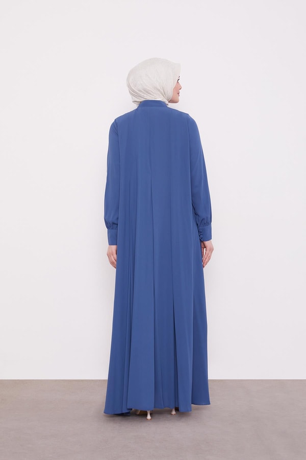 LevidorParlament Mavisi Düğme Pileli Ferace