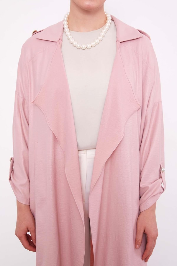 LevidorPudra Apolet Detaylı Kısa Kap