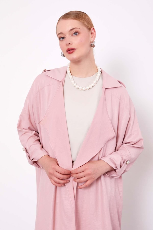 LevidorPudra Apolet Detaylı Kısa Kap