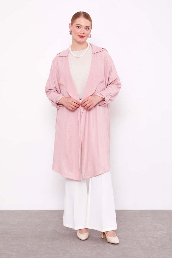 LevidorPudra Apolet Detaylı Kısa Kap