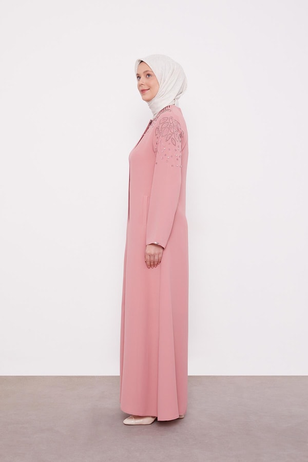 LevidorPudra Taş İşlemeli Ferace