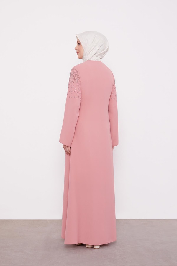 LevidorPudra Taş İşlemeli Ferace