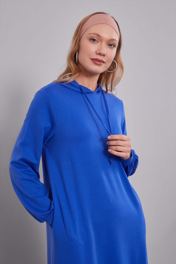 LevidorSaks Kapuşonlu Gizli Cep Detaylı Elbise