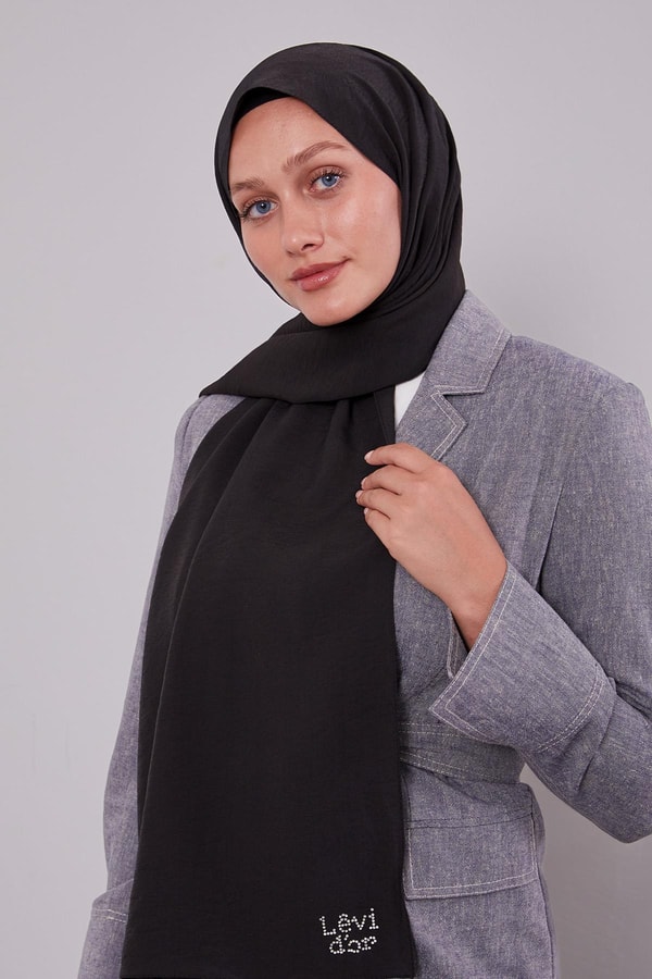 LevidorSiyah Düz Adria Şal