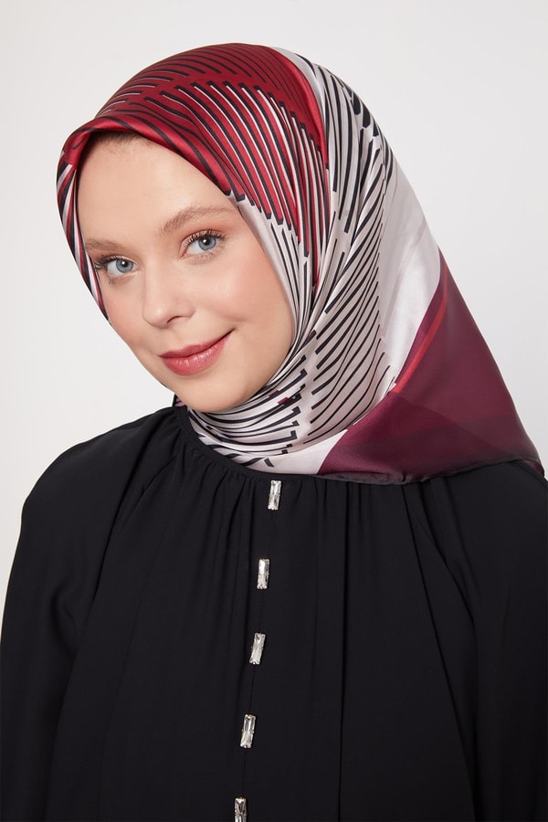 LevidorSiyah Izgara Desen Cool Eşarp
