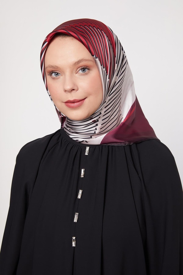 LevidorSiyah Izgara Desen Cool Eşarp