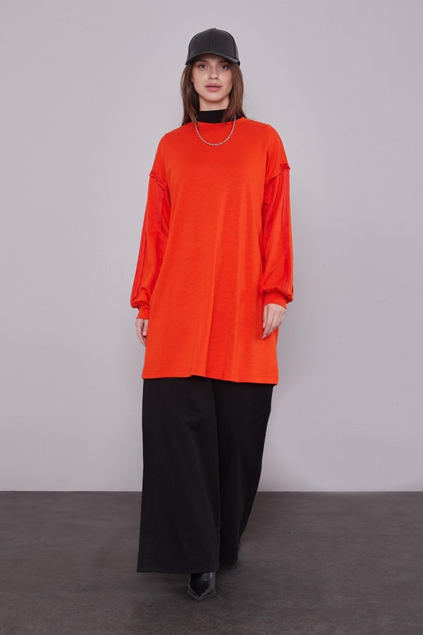 LevidorSiyah-Oranj Yelekli Sweat Spor Takım