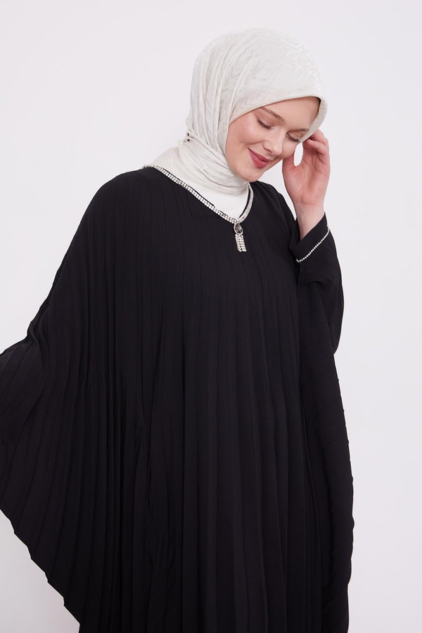 LevidorSiyah Yarasa Kol Elbise
